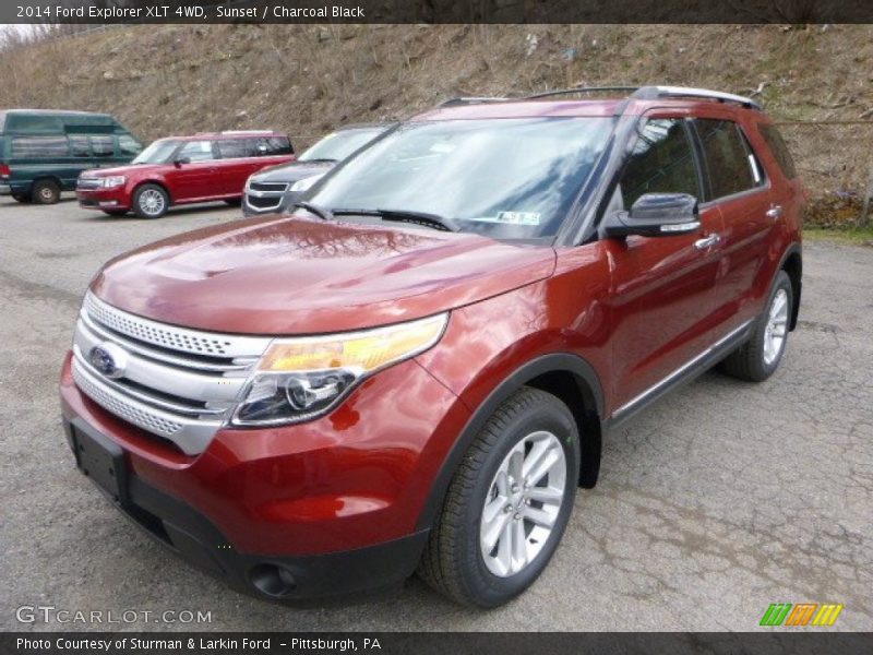 Sunset / Charcoal Black 2014 Ford Explorer XLT 4WD