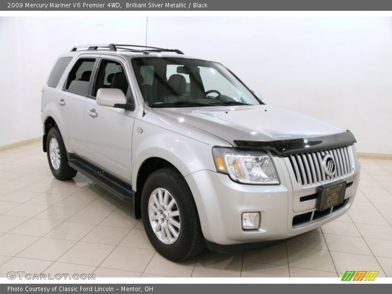 Brilliant Silver Metallic / Black 2009 Mercury Mariner V6 Premier 4WD