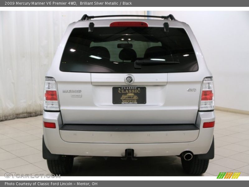 Brilliant Silver Metallic / Black 2009 Mercury Mariner V6 Premier 4WD
