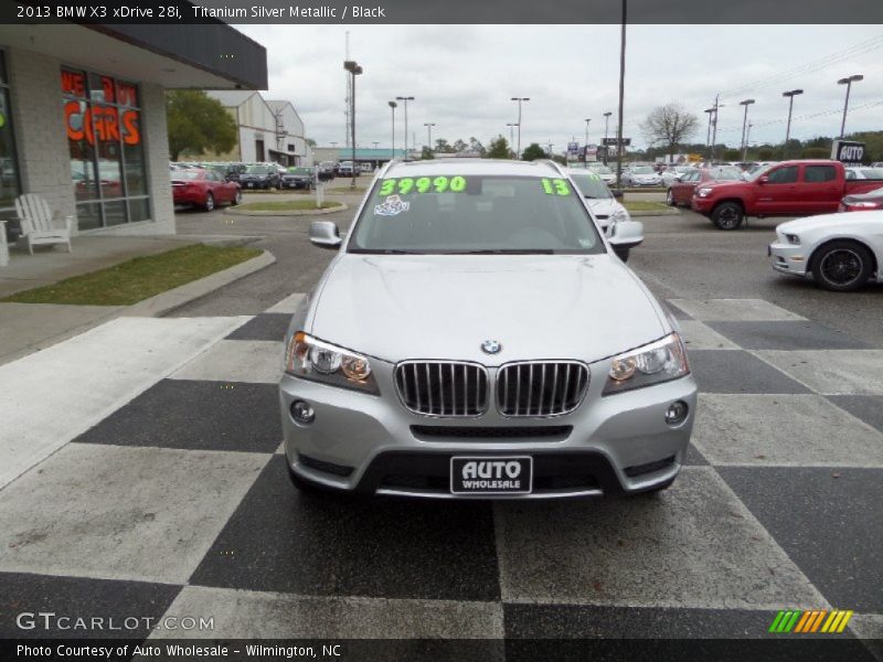 Titanium Silver Metallic / Black 2013 BMW X3 xDrive 28i