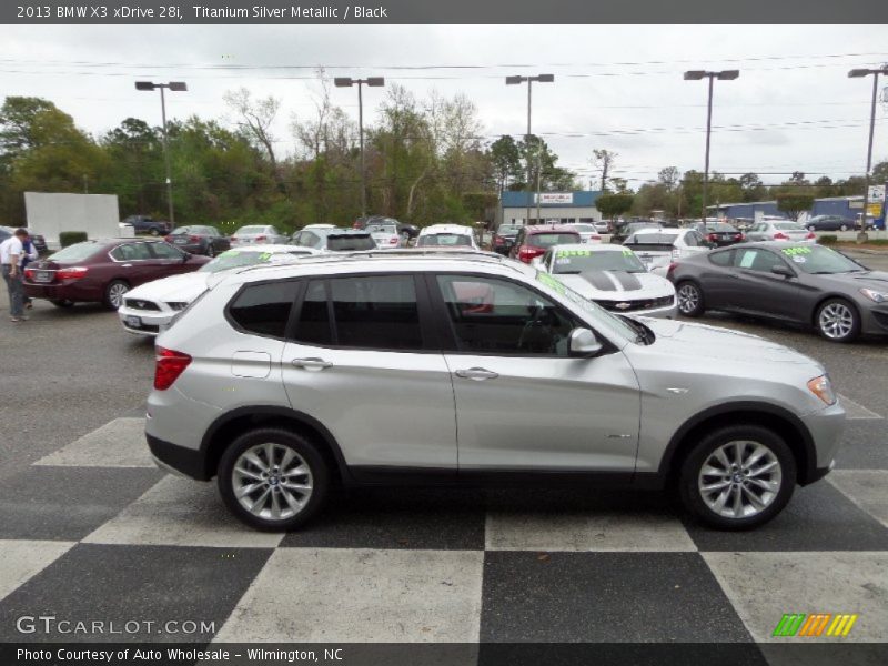 Titanium Silver Metallic / Black 2013 BMW X3 xDrive 28i