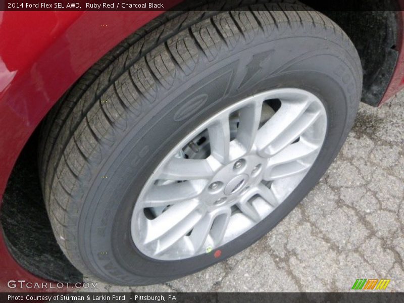 Ruby Red / Charcoal Black 2014 Ford Flex SEL AWD