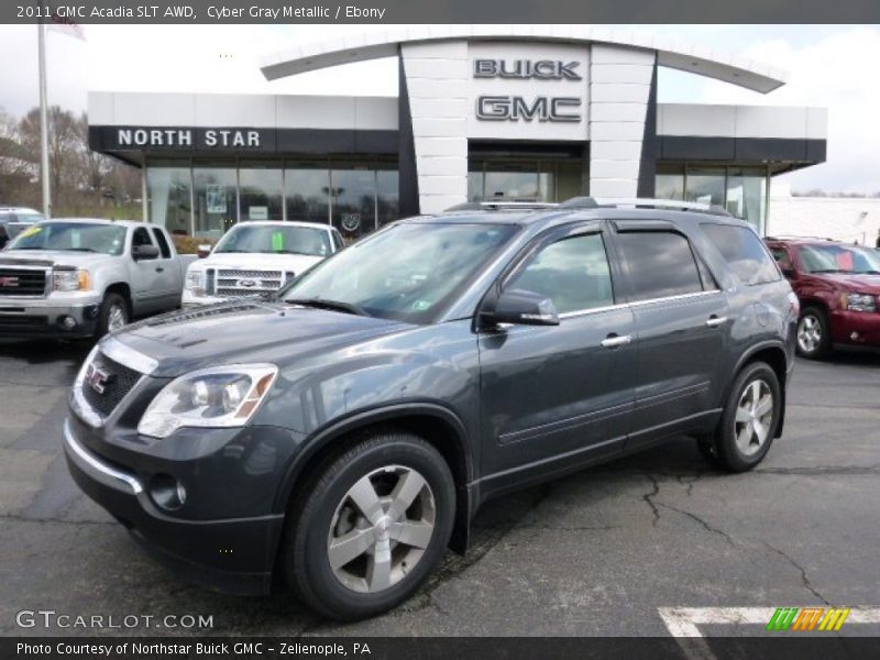 Cyber Gray Metallic / Ebony 2011 GMC Acadia SLT AWD
