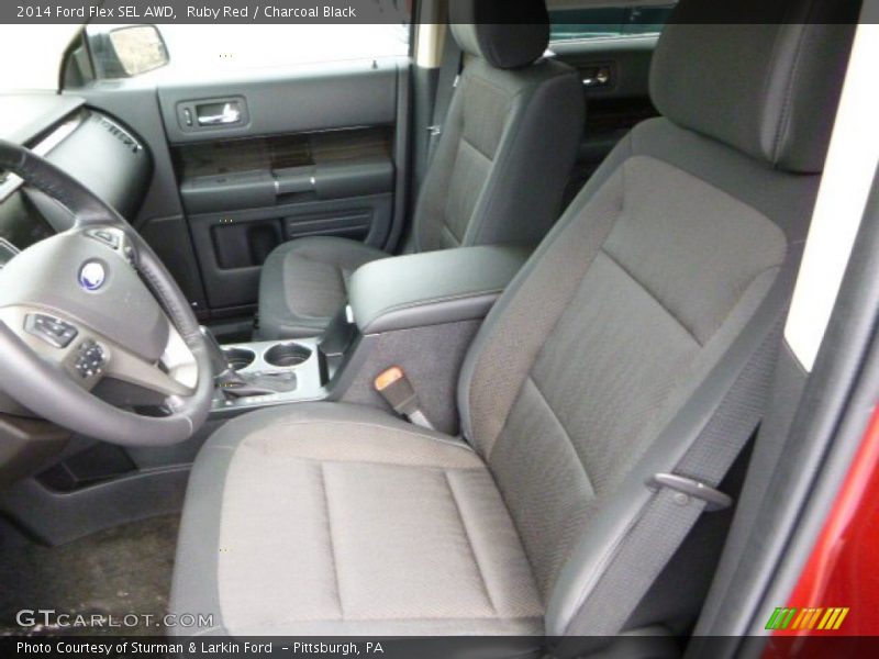 Ruby Red / Charcoal Black 2014 Ford Flex SEL AWD