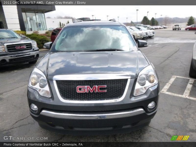 Cyber Gray Metallic / Ebony 2011 GMC Acadia SLT AWD