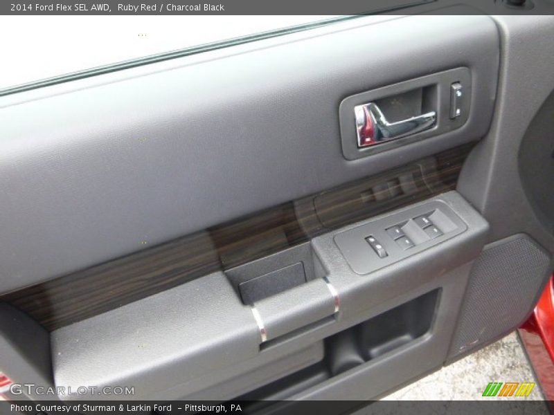 Ruby Red / Charcoal Black 2014 Ford Flex SEL AWD
