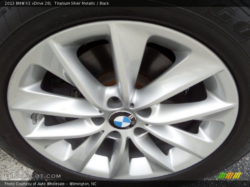 Titanium Silver Metallic / Black 2013 BMW X3 xDrive 28i