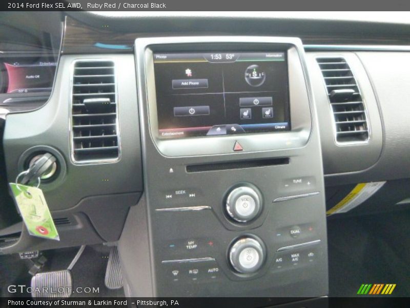 Ruby Red / Charcoal Black 2014 Ford Flex SEL AWD