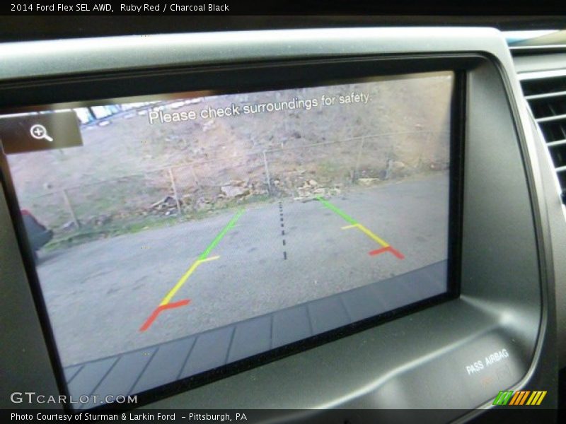 Ruby Red / Charcoal Black 2014 Ford Flex SEL AWD