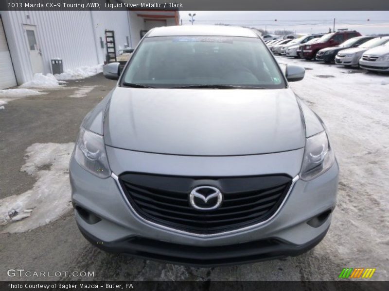 Liquid Silver Metallic / Black 2013 Mazda CX-9 Touring AWD