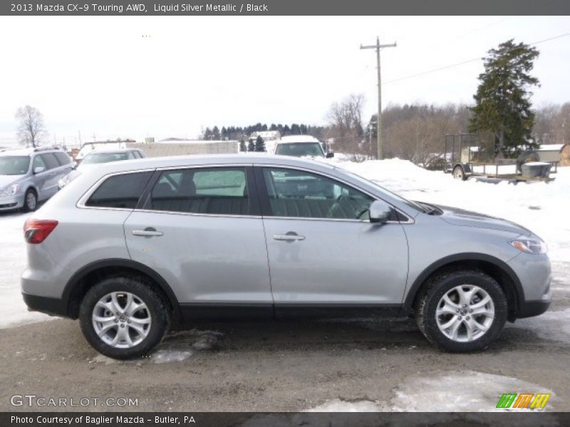 Liquid Silver Metallic / Black 2013 Mazda CX-9 Touring AWD