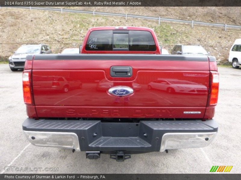 Ruby Red Metallic / Adobe 2014 Ford F350 Super Duty Lariat SuperCab 4x4