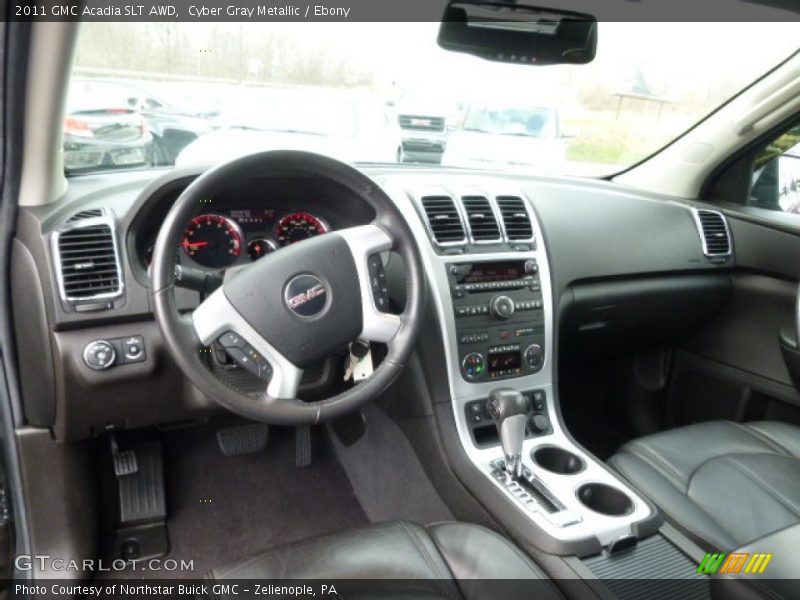 Cyber Gray Metallic / Ebony 2011 GMC Acadia SLT AWD