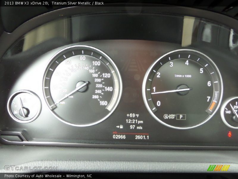Titanium Silver Metallic / Black 2013 BMW X3 xDrive 28i