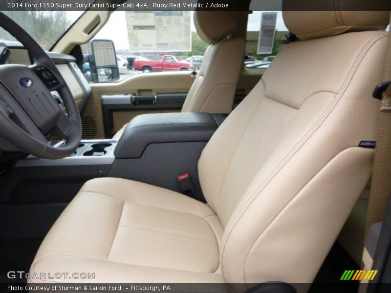Ruby Red Metallic / Adobe 2014 Ford F350 Super Duty Lariat SuperCab 4x4