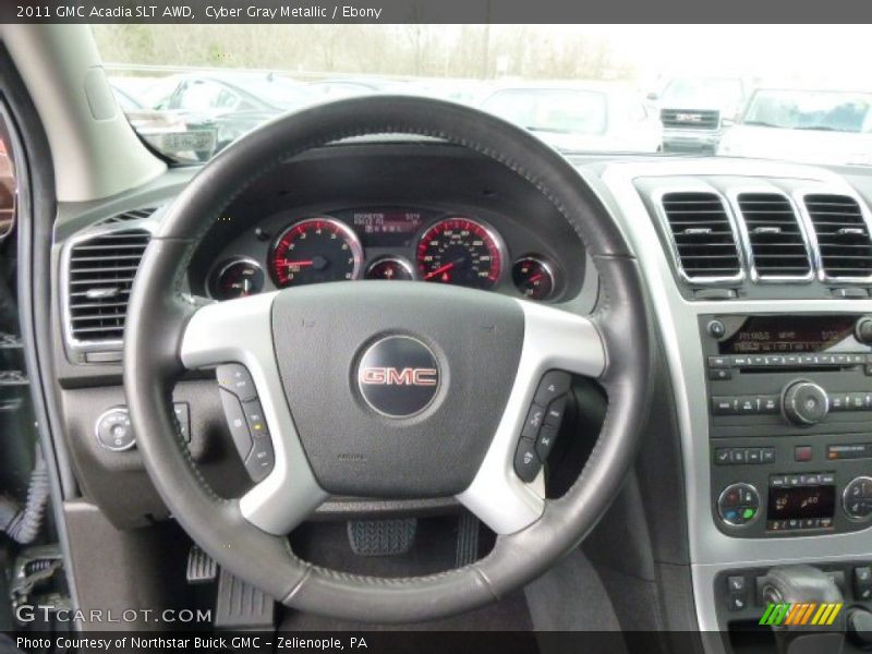 Cyber Gray Metallic / Ebony 2011 GMC Acadia SLT AWD