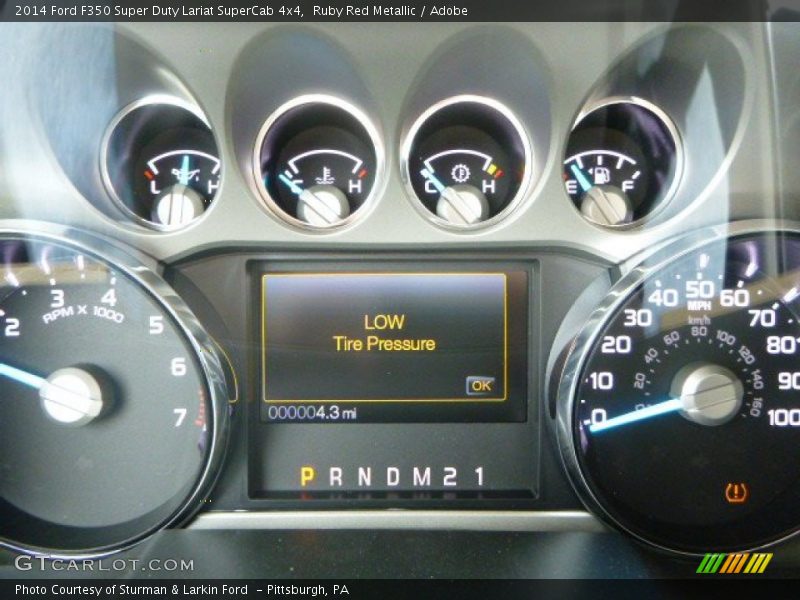 Ruby Red Metallic / Adobe 2014 Ford F350 Super Duty Lariat SuperCab 4x4