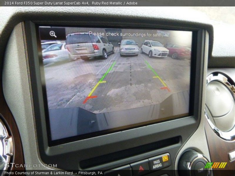 Ruby Red Metallic / Adobe 2014 Ford F350 Super Duty Lariat SuperCab 4x4