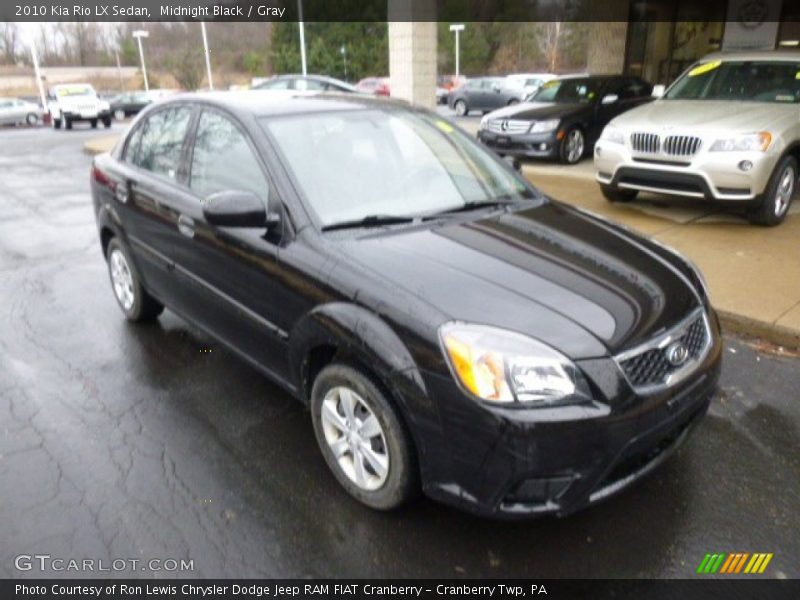 Midnight Black / Gray 2010 Kia Rio LX Sedan