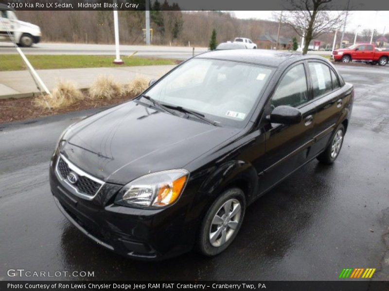 Midnight Black / Gray 2010 Kia Rio LX Sedan