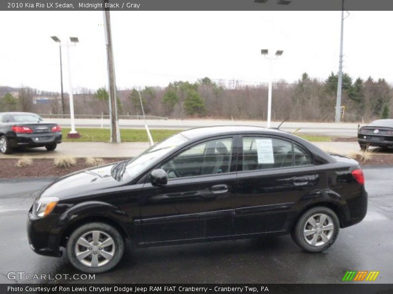Midnight Black / Gray 2010 Kia Rio LX Sedan
