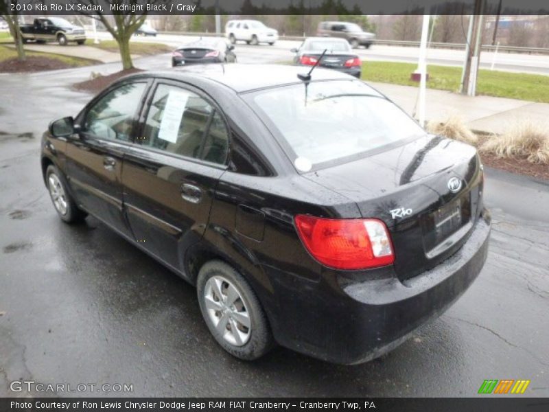 Midnight Black / Gray 2010 Kia Rio LX Sedan