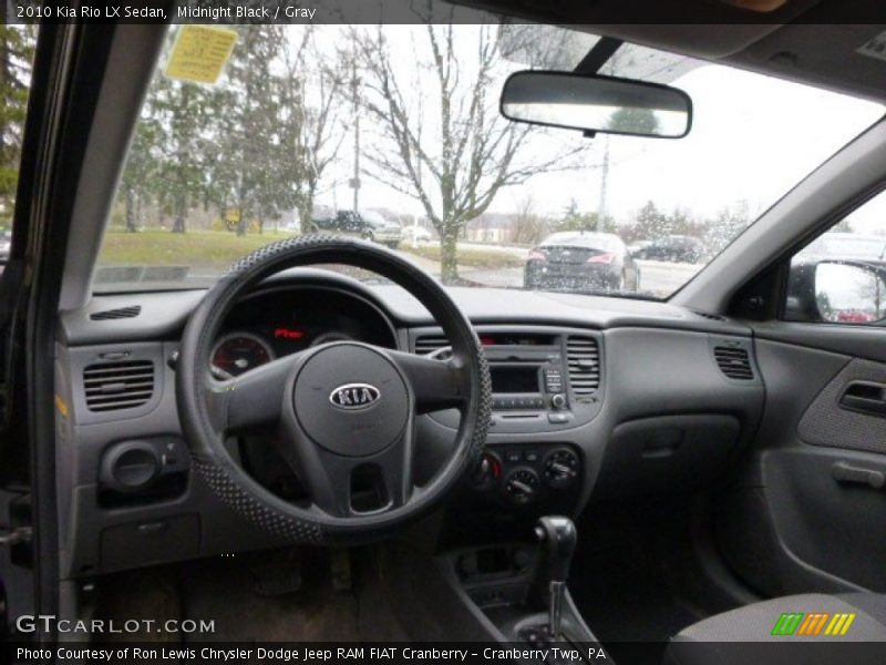 Midnight Black / Gray 2010 Kia Rio LX Sedan