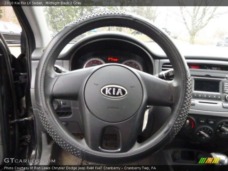 Midnight Black / Gray 2010 Kia Rio LX Sedan