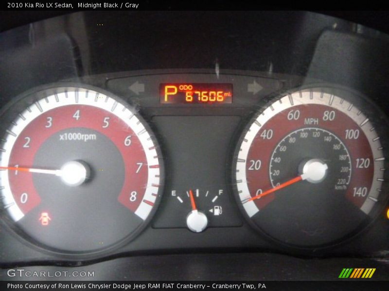 Midnight Black / Gray 2010 Kia Rio LX Sedan