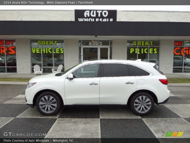 White Diamond Pearl / Parchment 2014 Acura MDX Technology