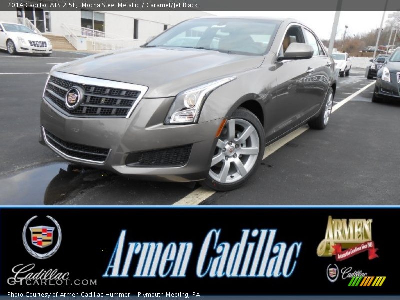 Mocha Steel Metallic / Caramel/Jet Black 2014 Cadillac ATS 2.5L