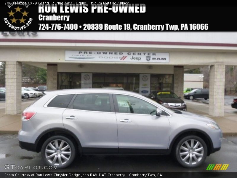 Liquid Platinum Metallic / Black 2008 Mazda CX-9 Grand Touring AWD