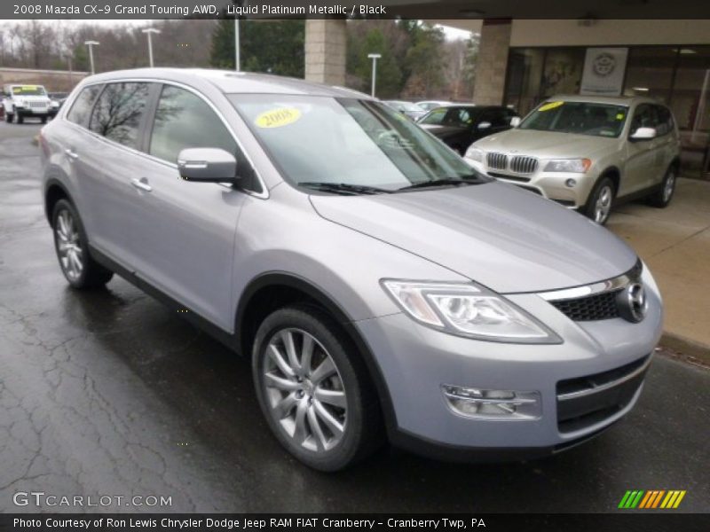 Liquid Platinum Metallic / Black 2008 Mazda CX-9 Grand Touring AWD