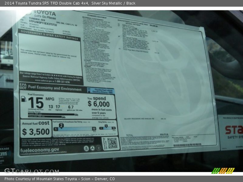 Silver Sky Metallic / Black 2014 Toyota Tundra SR5 TRD Double Cab 4x4