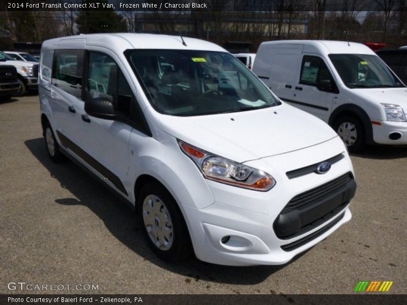 Frozen White / Charcoal Black 2014 Ford Transit Connect XLT Van