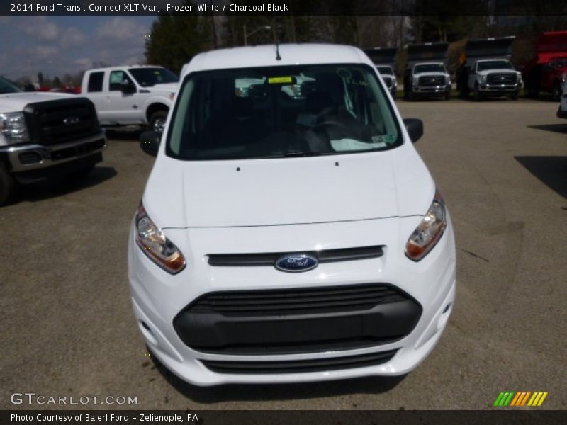 Frozen White / Charcoal Black 2014 Ford Transit Connect XLT Van
