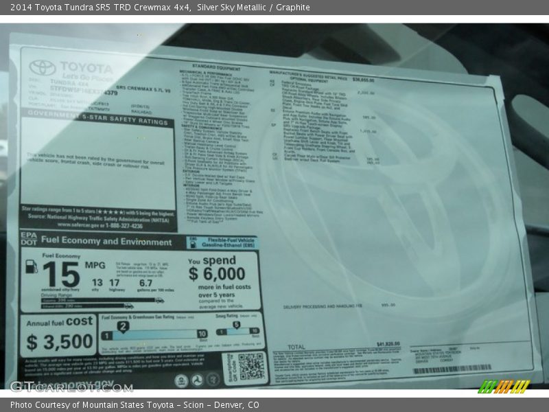 Silver Sky Metallic / Graphite 2014 Toyota Tundra SR5 TRD Crewmax 4x4