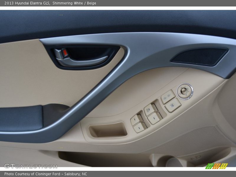 Shimmering White / Beige 2013 Hyundai Elantra GLS