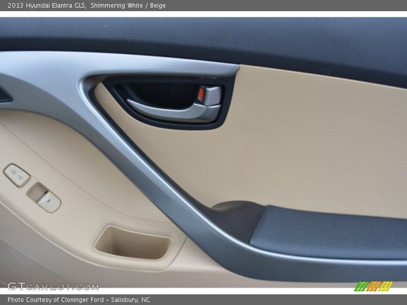 Shimmering White / Beige 2013 Hyundai Elantra GLS