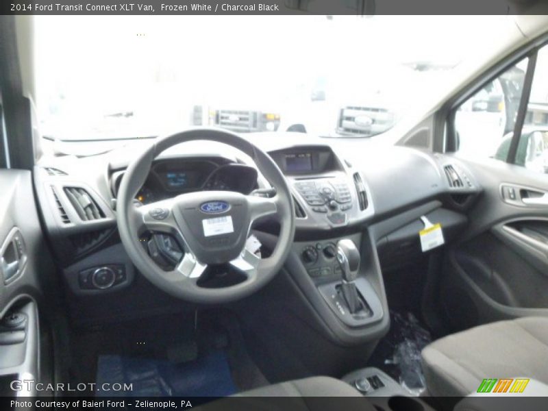 Frozen White / Charcoal Black 2014 Ford Transit Connect XLT Van