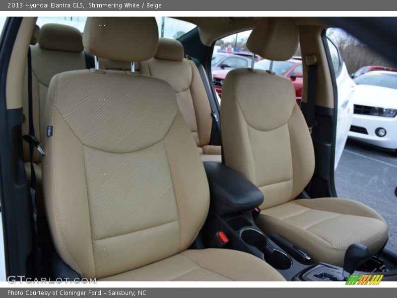 Shimmering White / Beige 2013 Hyundai Elantra GLS