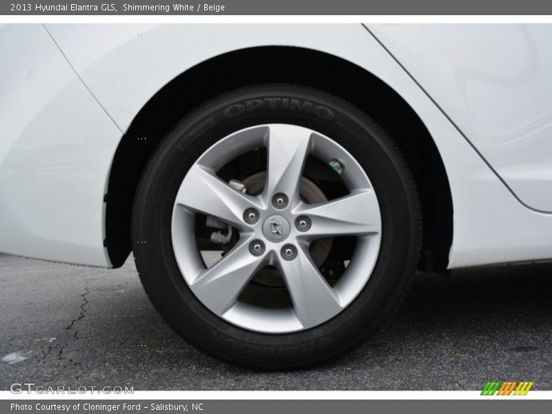 Shimmering White / Beige 2013 Hyundai Elantra GLS