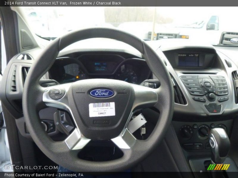 Frozen White / Charcoal Black 2014 Ford Transit Connect XLT Van