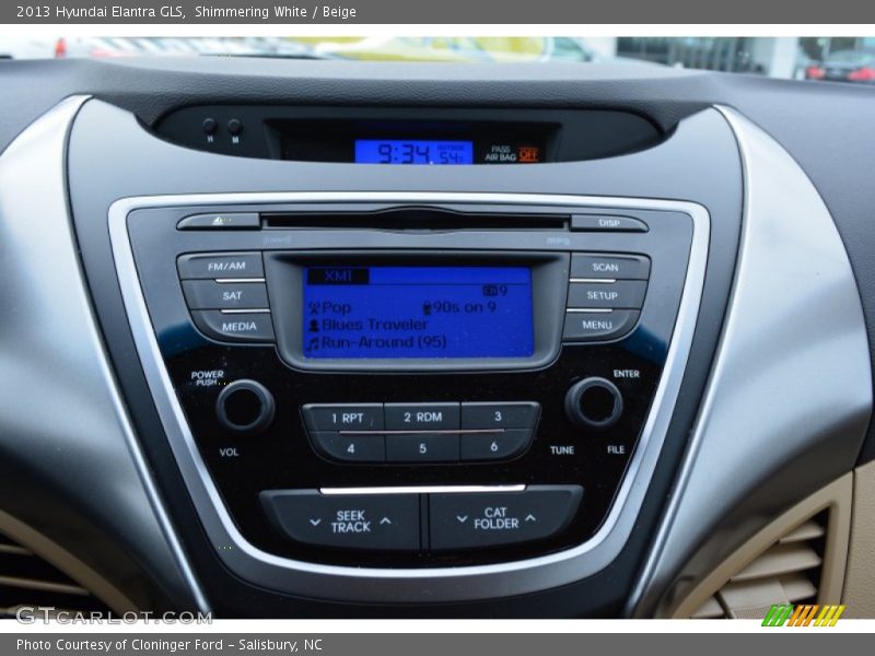 Shimmering White / Beige 2013 Hyundai Elantra GLS