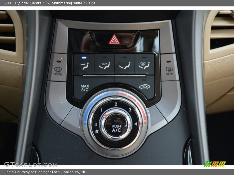 Shimmering White / Beige 2013 Hyundai Elantra GLS