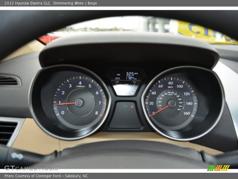 Shimmering White / Beige 2013 Hyundai Elantra GLS