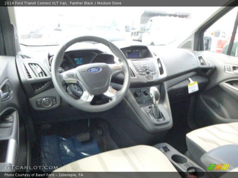 Medium Stone Interior - 2014 Transit Connect XLT Van 