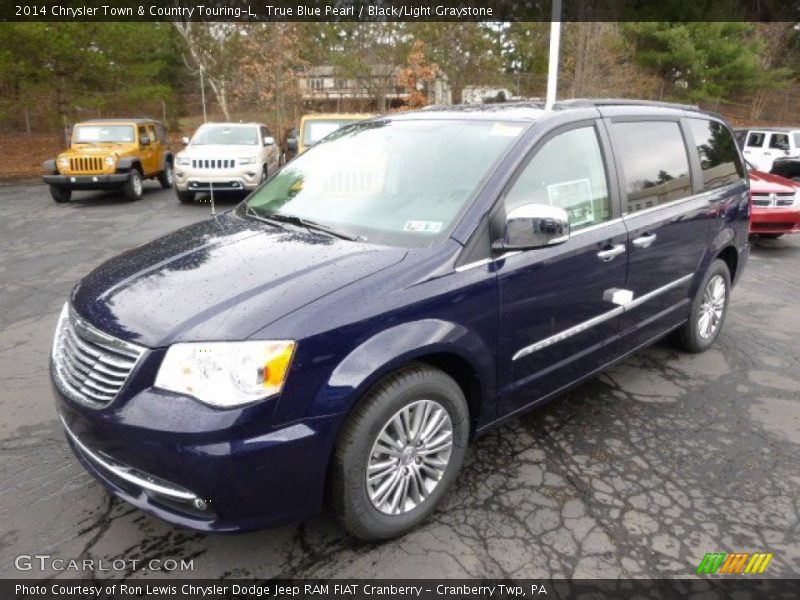 True Blue Pearl / Black/Light Graystone 2014 Chrysler Town & Country Touring-L