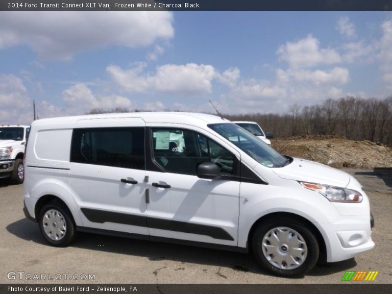 Frozen White / Charcoal Black 2014 Ford Transit Connect XLT Van