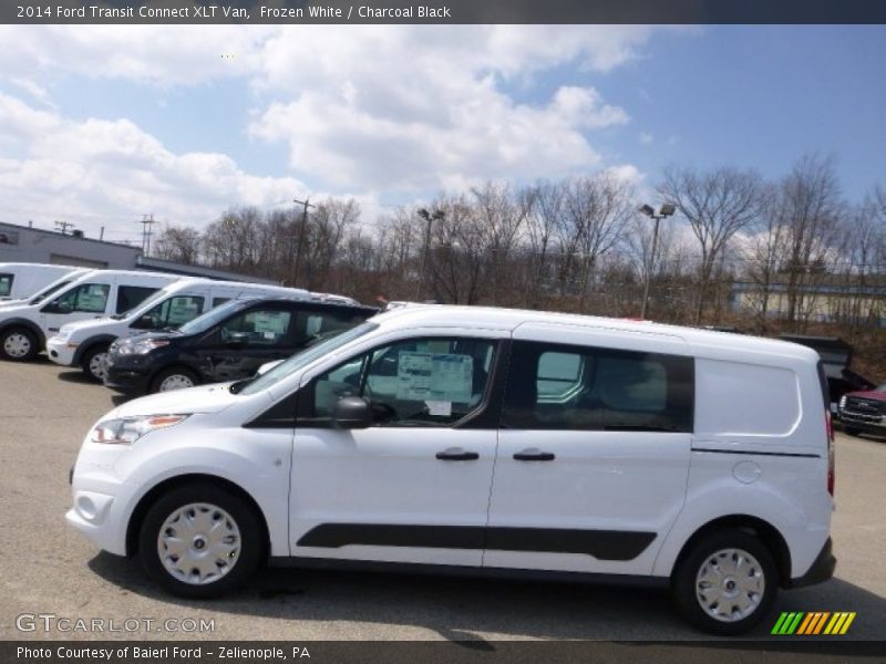 Frozen White / Charcoal Black 2014 Ford Transit Connect XLT Van